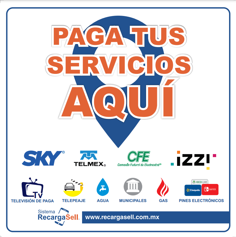 Recargasell Lona Servicios 50cmx50cm